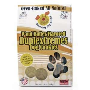 ALL NATURAL Pnut Butter Flavored Duplex Cremes Dog Cookies   13oz Box