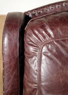Distressed Mocha Leather Recliner  