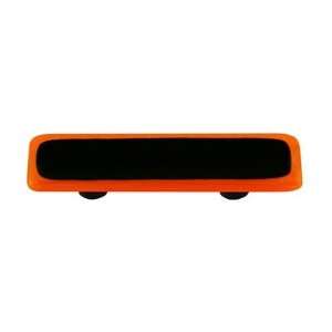  Borders Cabinet Pull in Black with Opal Orange Border Post 