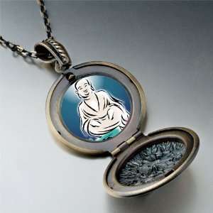    Religion Holy Buddha Lotus Photo Pendant Necklace Pugster Jewelry