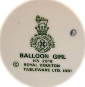   Character Figurine Balloon Girl Figure HN2818 Retired Made England