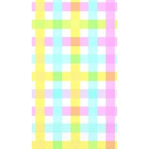   Colorful Gingham Stripes Paper Table Cover   54x102 Everything Else