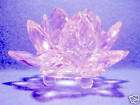Crystal Lotus Flower   Clear with colour centre (8cm).  