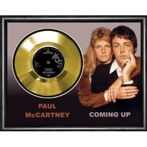  Paul McCartney Coming Up Framed Gold Record A3 Musical 