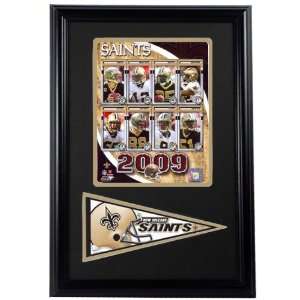  2009 New Orleans Saints 12x18 Pennant Frame   NFL Banners 