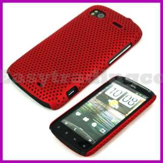 Mesh Back Case Cover HTC Sensation 4G XE Z715E Red  