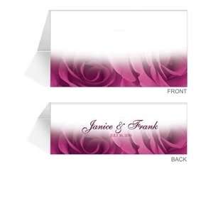 280 Personalized Place Cards   Fuschia Sunset Rose Office 