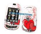 Samsung T669 Gravity T Touch Red Hearts Snap On Hard Phone Faceplate 