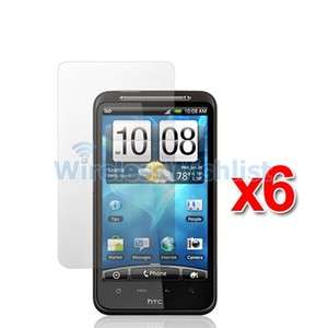 6X Clear LCD Screen Protector Covers for HTC Inspire 4G  