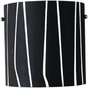  Metro Black and White Square Pocket Wall Sconce