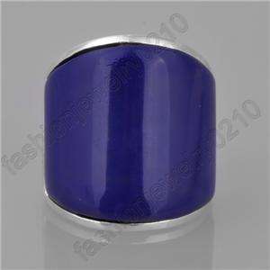 Big lapis lazuli fashion jewelry silver ring 8# ZSR205  