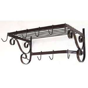    Grace French Wall Mount Pot Rack with Bar