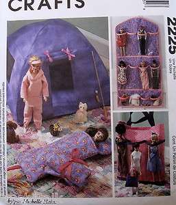   doll pattern Barbie Tent sleeping bag Wall Organizer tote bag  