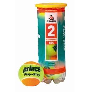  Prince Play & Stay Stage 2 Tennis Ball Can Sports 