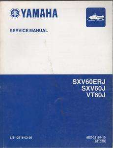 2004 YAMAHA SNOWMOBILE SERVICE MANUAL ( SEE LIST )  