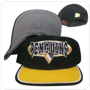 vintage retro NFL pittsbugh penguins yellow black snapback hat cap 