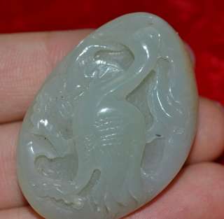 Chinese Nephrite Hetian Jade Swan Carving  