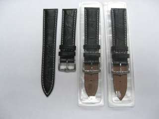 LEATHER WATCH STRAP BAND FOR TAG HEUER 20MM WS BLACK  