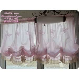   Pink Emboridery Adjustable Balloon Curtain:  Home & Kitchen