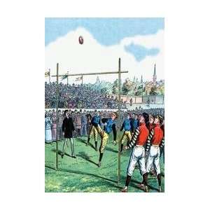  Rugby Kick 12x18 Giclee on canvas
