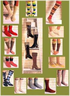 Vtg Toe Socks Leg Warmers Ski Boots Toppers+ Patterns  