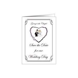  Save the Date Wedding Day Bride and Groom Design Wedding Invitation 