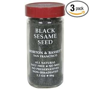 Morton & Basset Sesame Seeds, Black, 2.3 Ounce (Pack of 3)  
