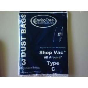  Shop Vac 906 69 Type C EnviroCare Vacuum Cleaner Bags / 3 