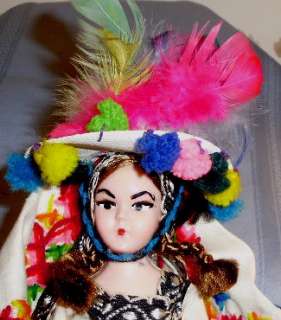 11 MEXICO MEXICAN DOLL in Colorful Embroidered Original Clothes 