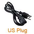 EU 3 Prong AC Power Cord 2Pin Adapter Cable Black New for Laptop 