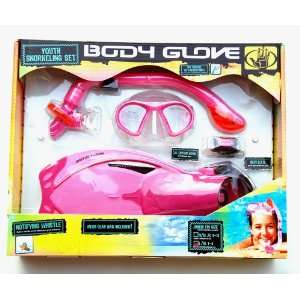 Pink Body Glove Youth Snorkeling Set   L/XL Jr. Sz 1 4:  