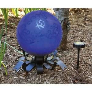  Solar Ribbon Gazing Ball Stand Patio, Lawn & Garden