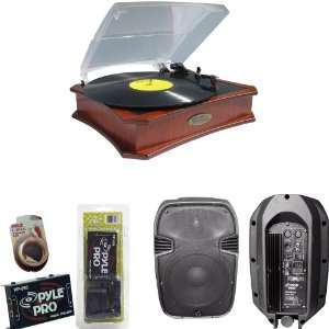 Style Vinyl Turntable With USB To PC Recording   PP999 Phono Turntable 