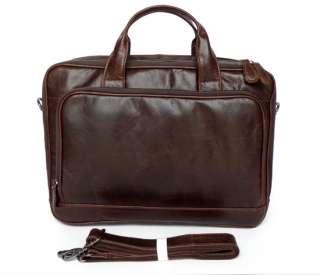 Real Vintage Leather Mens Laptop Bag Handbag Messenger  
