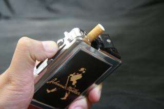 in 1 Metal Cigarette Case Holder & Windproof Lighter~