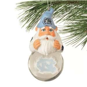   Tarheels Light Up Snow Globe Gnome Ornament