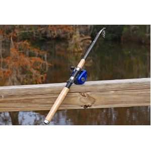  8 10 Carbon Telescoping Bass Fishing Rod & Reel Combo (2 