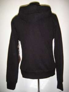   Maryland Terps Womens Sz LARGE Zip Up Hoodie Sweatshirt BLACK  