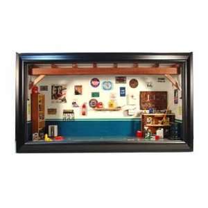  Chevy Theme Garage Diorama Shadow Box for 1/18 Cars Toys & Games