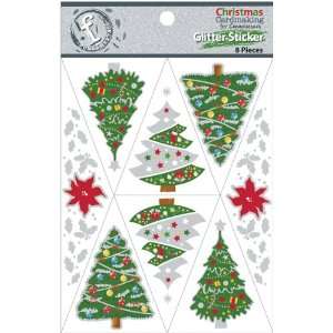    Fundamentals Glitter Stickers Christmas Trees 