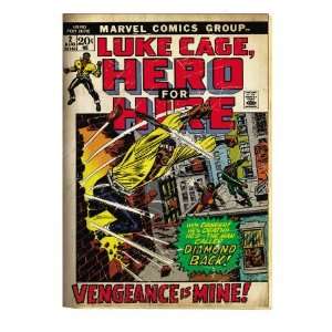 Retro Luke Cage, Hero for Hire Comic Book Cover #2, Smashing Wall 