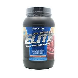 Dymatize All Natural Elite Whey Protein Isolate   Strawberry   2.06 lb